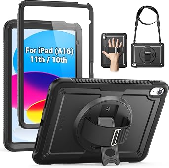 SEYMAC Case for iPad A16 11th/10th Generation 11/10.9, Black