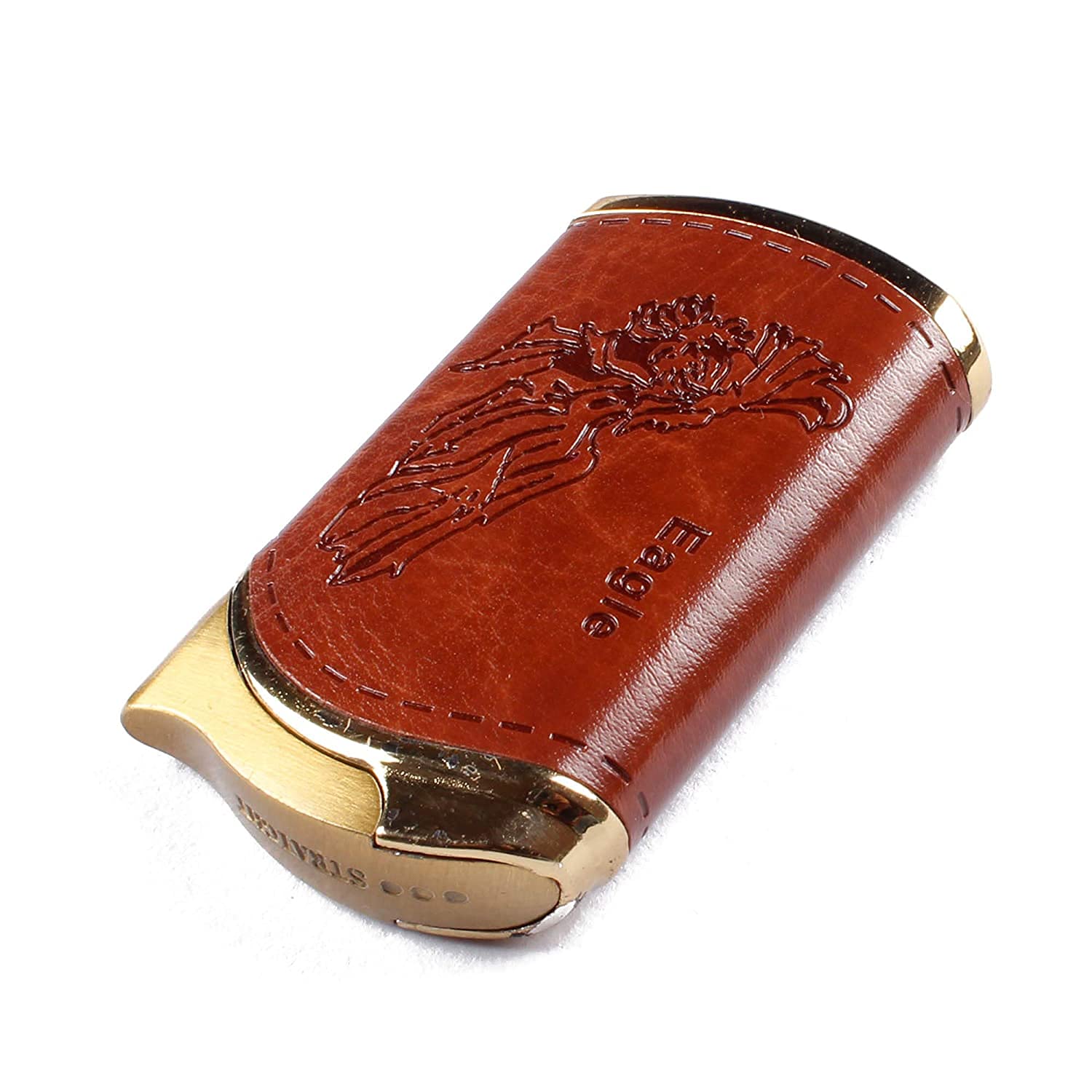Refillable Butane Jet Flame Pocket Lighter for Cigars, Stylish Small Torch Lighter, No Gas Included (Leather Lighter)-image-42