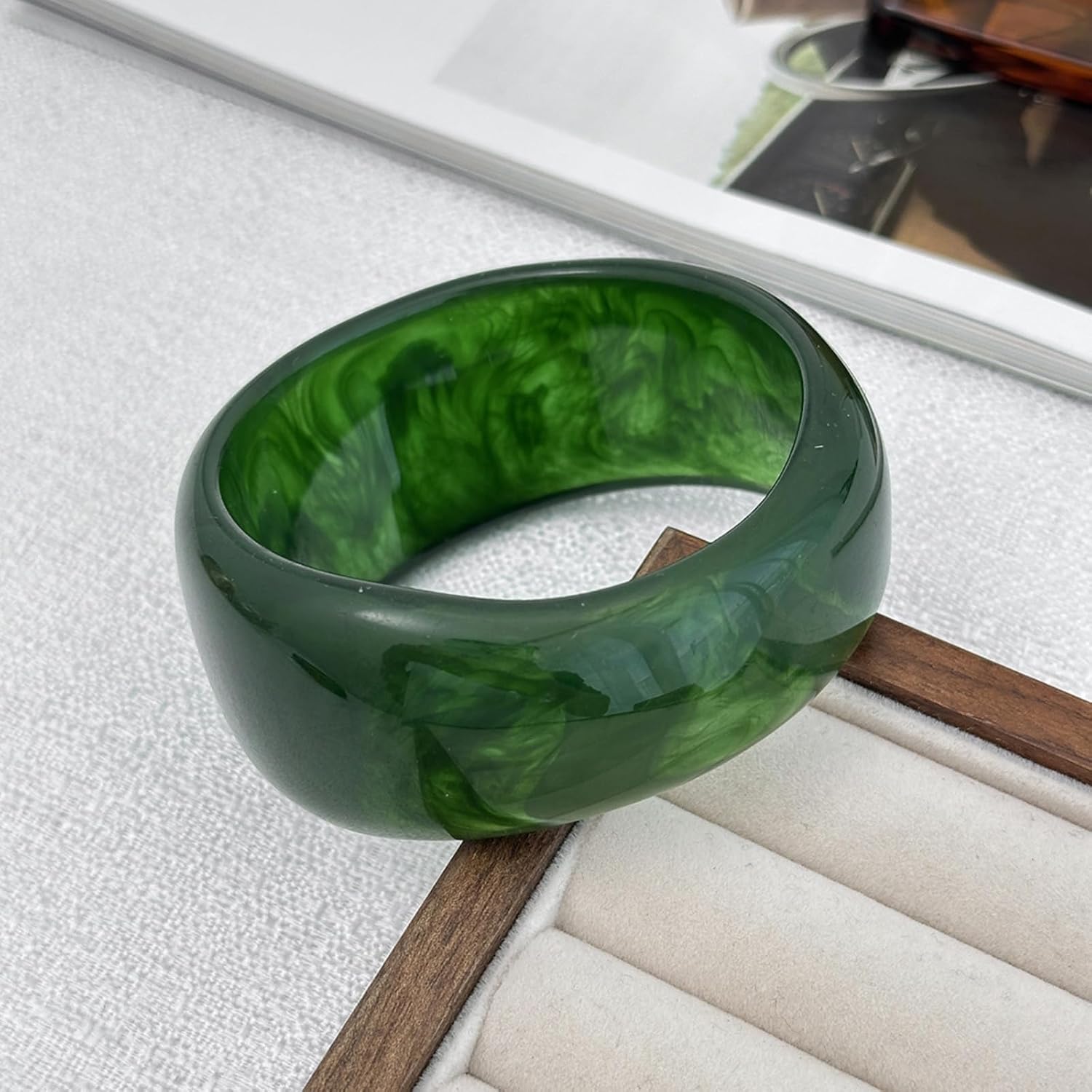72ore Resin Bangles Acrylic Bracelets for Women Chunky Gold Bangle Bracelet Irregular Thick Bangle Jewelry Gifts - Image 3