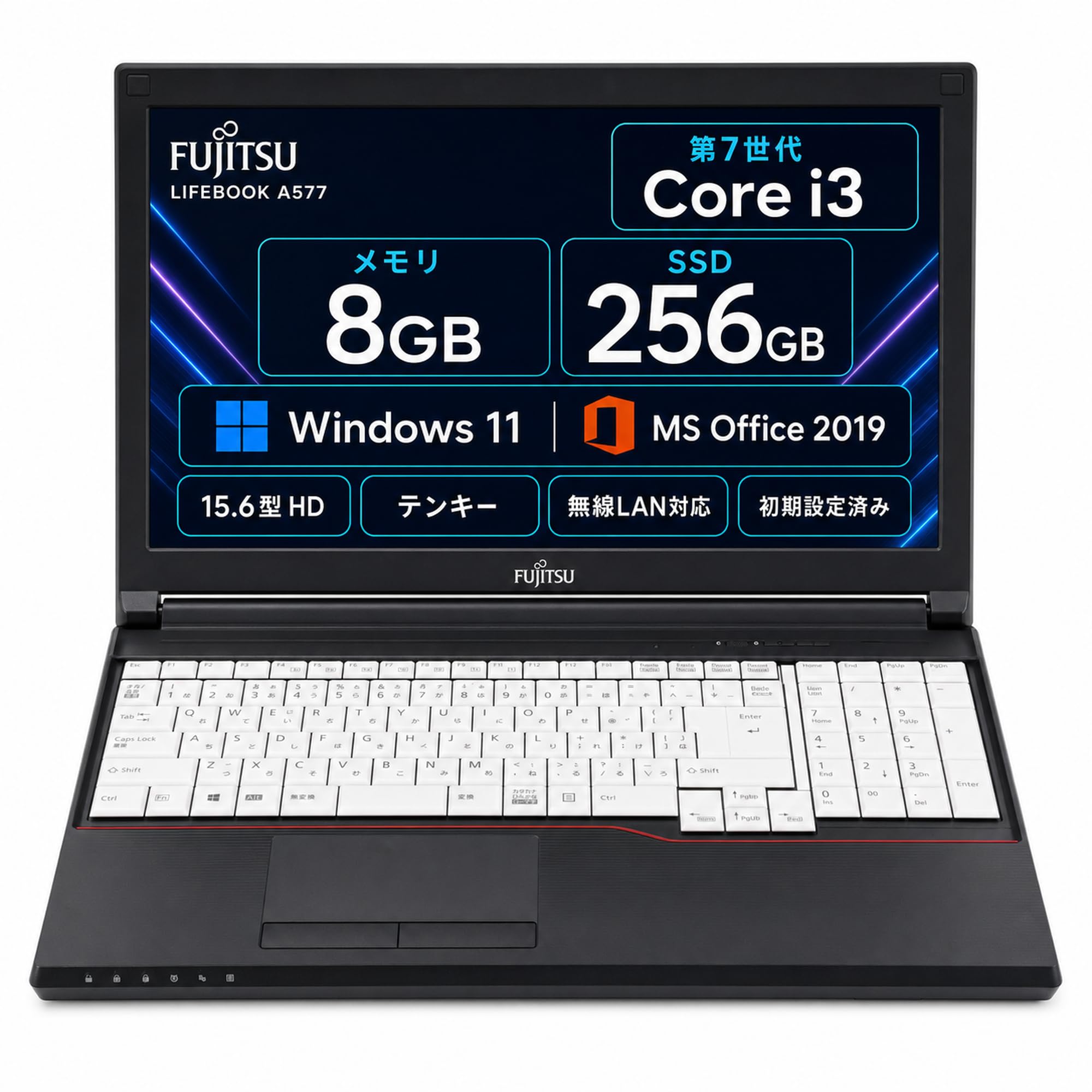 富士通/7th i5/Win11Pro/Office2021/新SSD/4GB㉓ Amazon.co.jp: 【整備済み品】富士通 LIFEBOOK A577 15.6型ノート