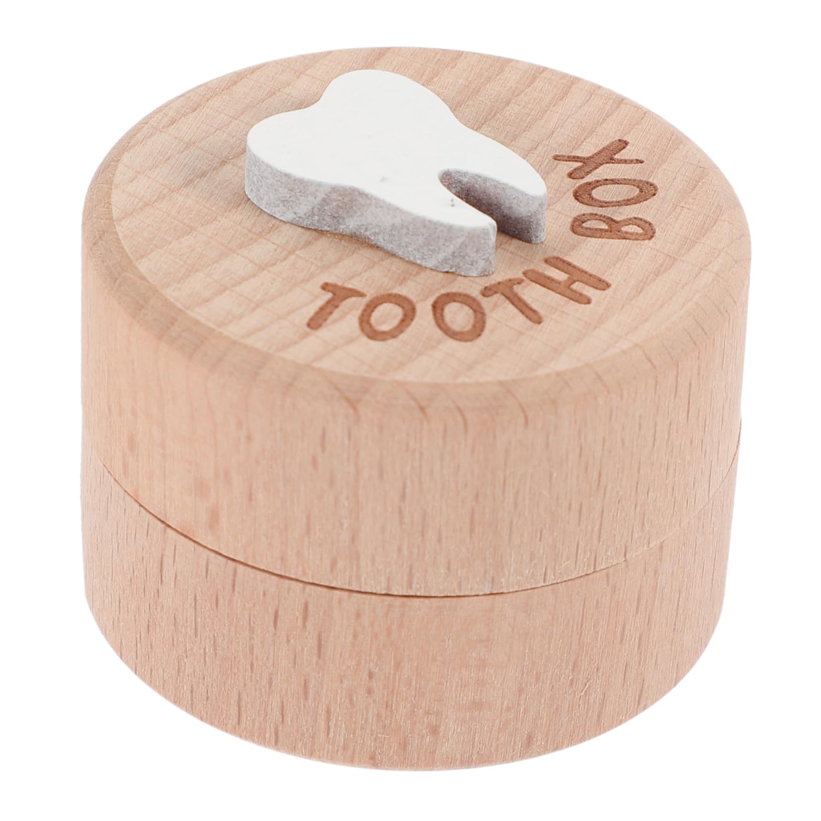 Sosoport Tooth Organizer Box Wooden Keepsake Case for Compact Tooth Storage Holder Adorable Design for Childhood Memories and Portable Teeth Saver Box