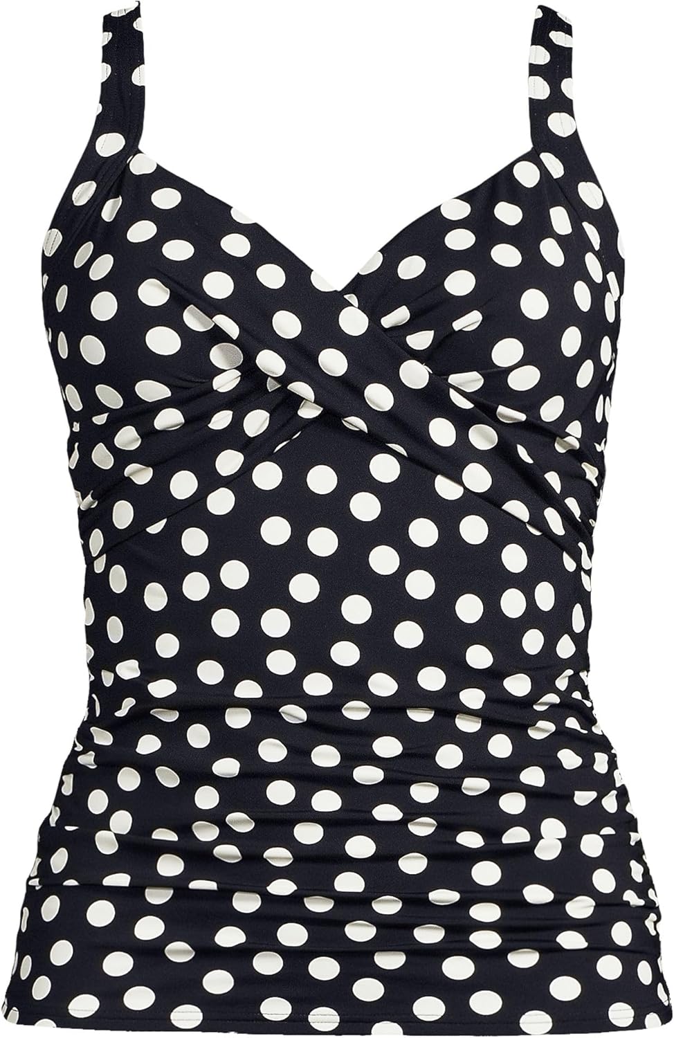 Lands' End Women's Chlorine Resistant Wrap Tankini Swimsuit Top