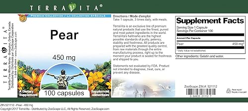 Miniatura 3 de Pera - 450 mg (100 Cápsulas, ZIN 521112)