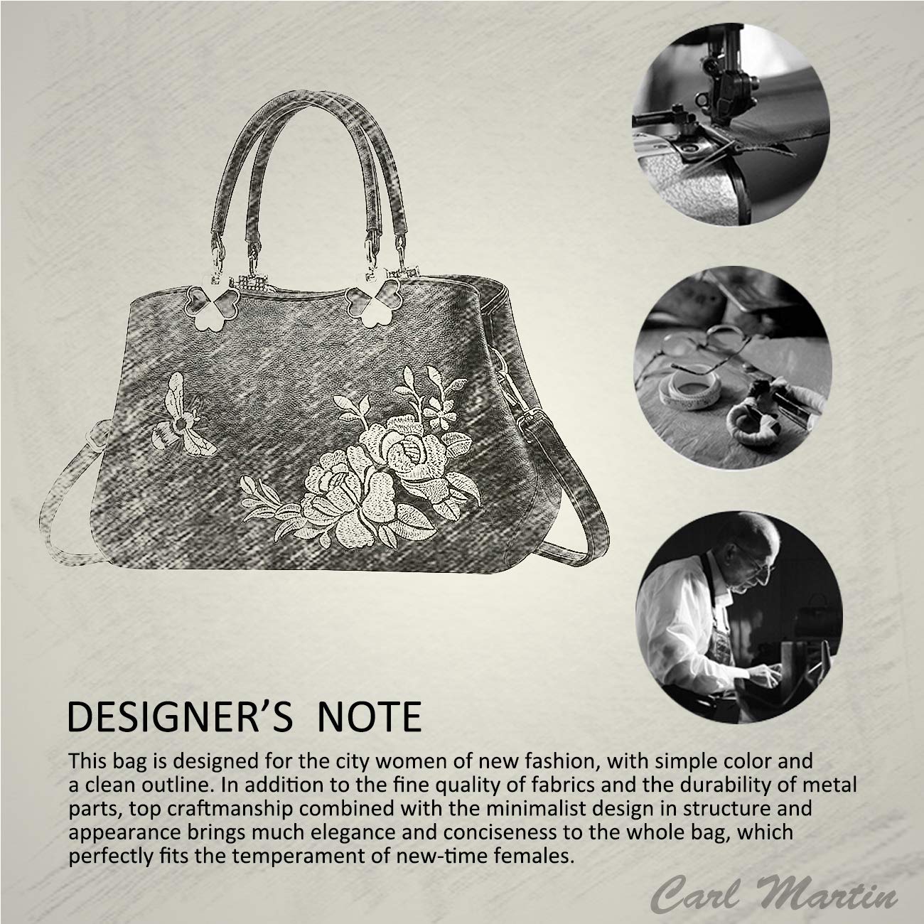 NICOLE&DORIS Donne Borse a mano Retro Borsa a tracolla Le signore Moda Borsa a tracolla Borsa Totalizzatore Ricamo