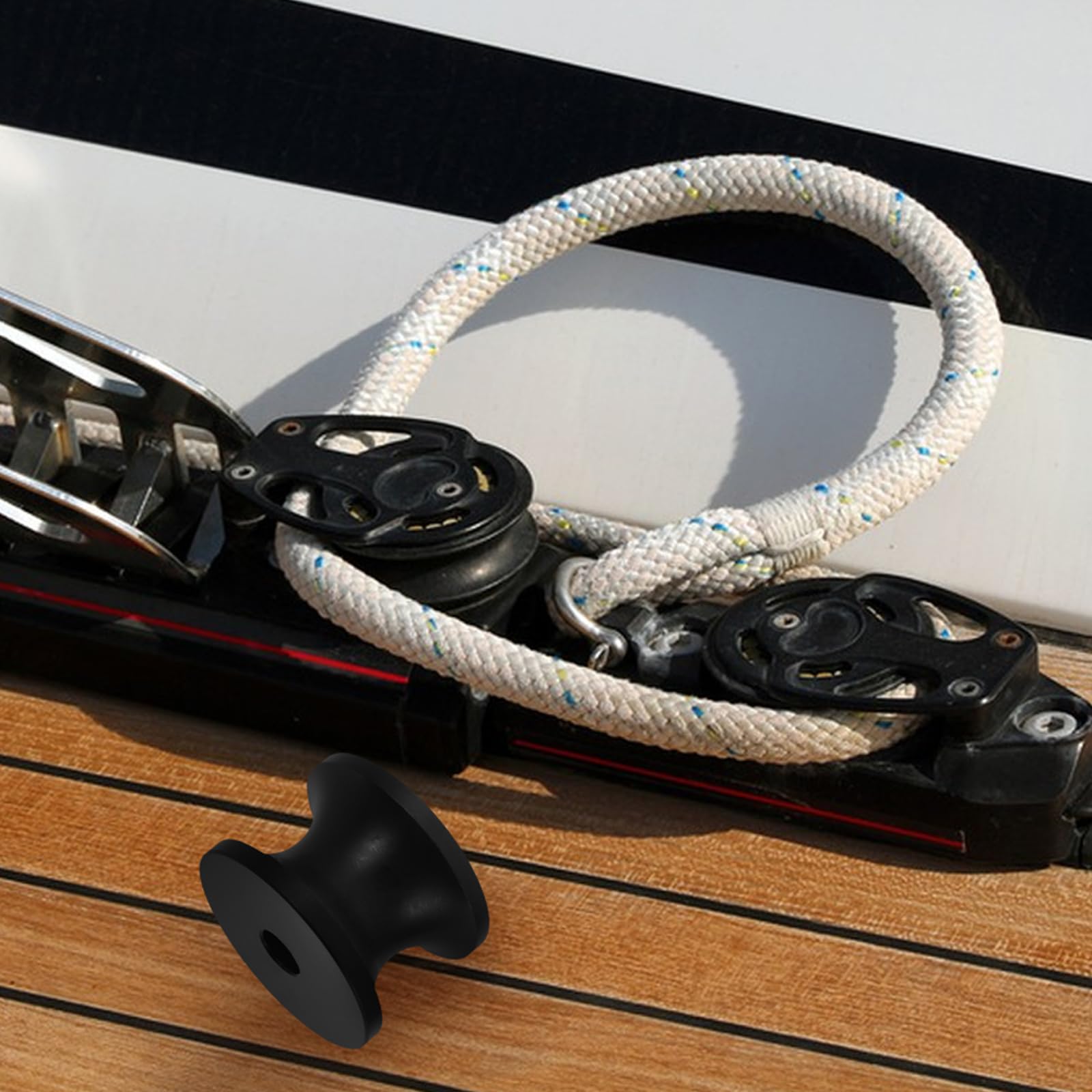 Bugrollenhalterung aus Seewasserbeständigem Nylon 62x43mm Yachtankerrolle für Segelboote und Yachten Kompakte Ankerrolle für Einfaches Ankerleinenmanagement