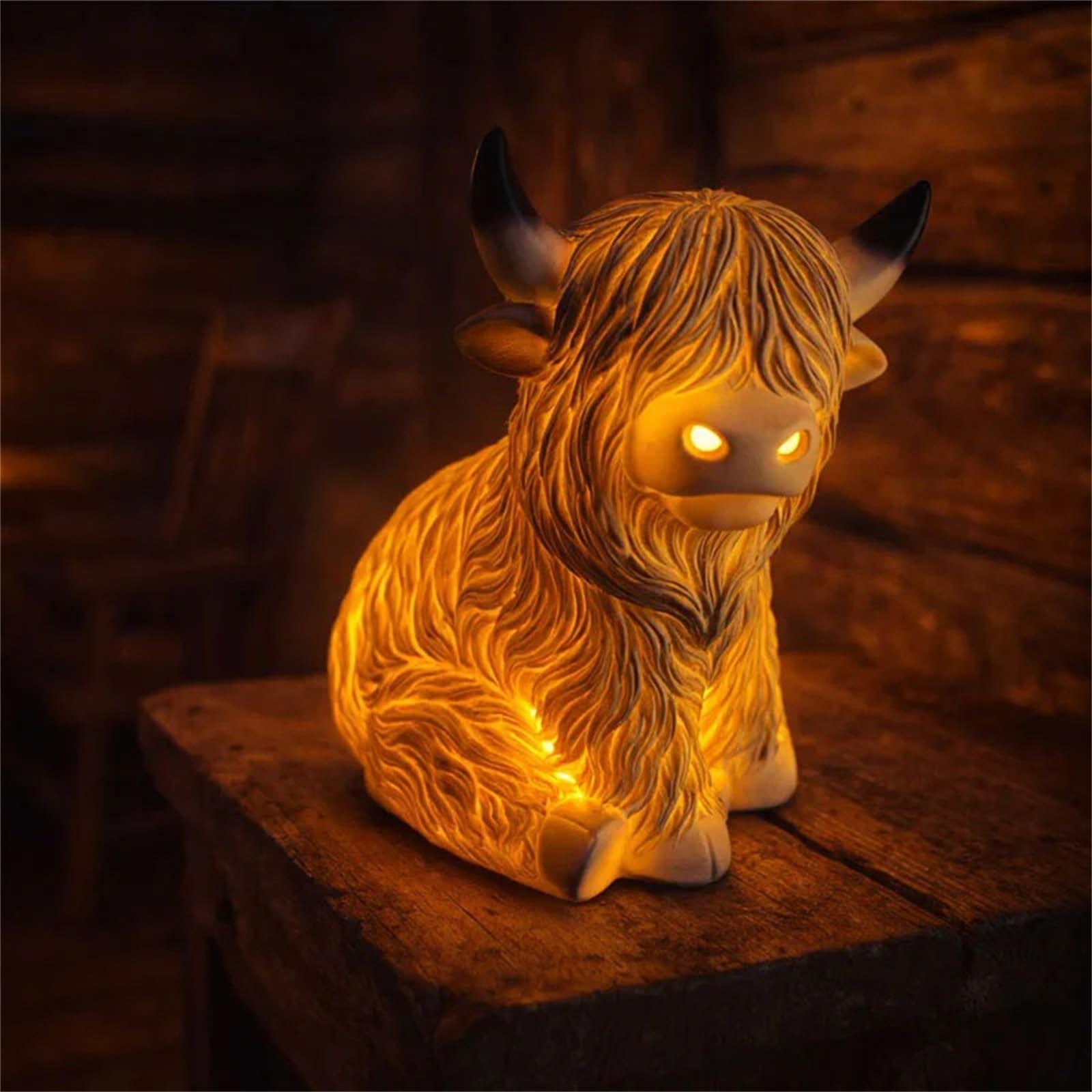 2026 New 3D Highland Cow Night Light - The Cozy Highland Glow, Bull Table Lamp Cute Animal Lamps Rustic Farmhouse Home Decor Gift for Bedroom, Living Room, Shelf & Gift Birthday Surprises (1PC)