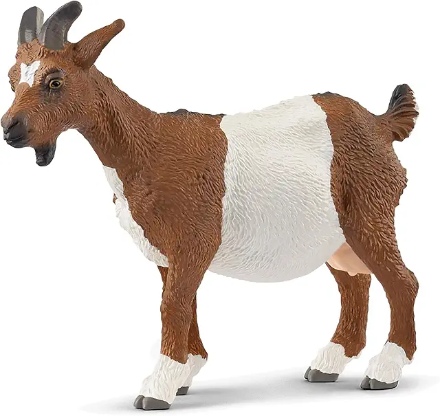 Figurina Schleich Cabra da Fattoria - Giocattolo Educativo per Bambini da 3 Anni