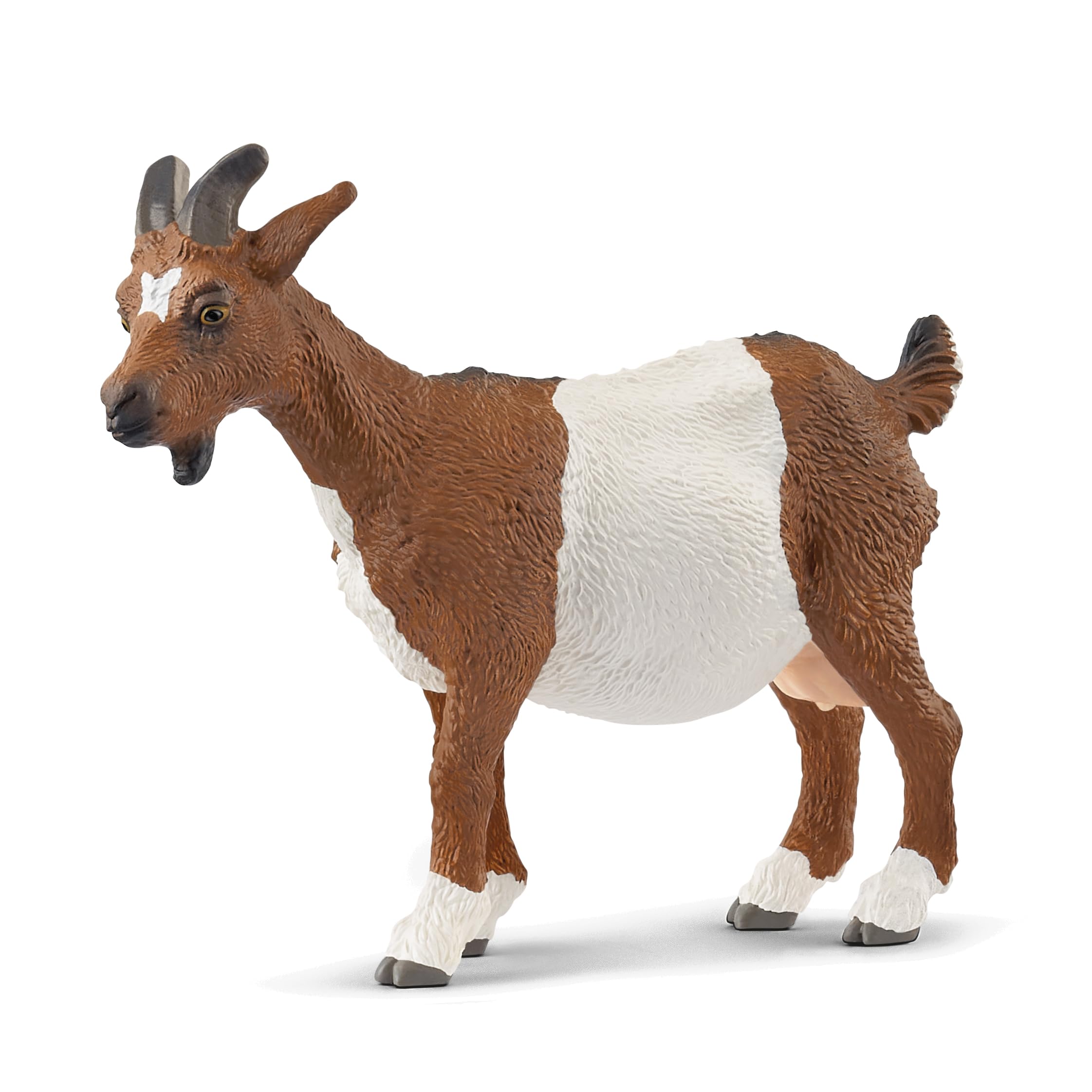 SCHLEICHFarm World - Cute, 9cm Goat Toy for Kids. Realistic Hand-Painted Farm Animal Toys for Boys and Girls. Fun Educational Figure for Screen-Free, Imaginative Learning for Children Ages 3+ 14887
