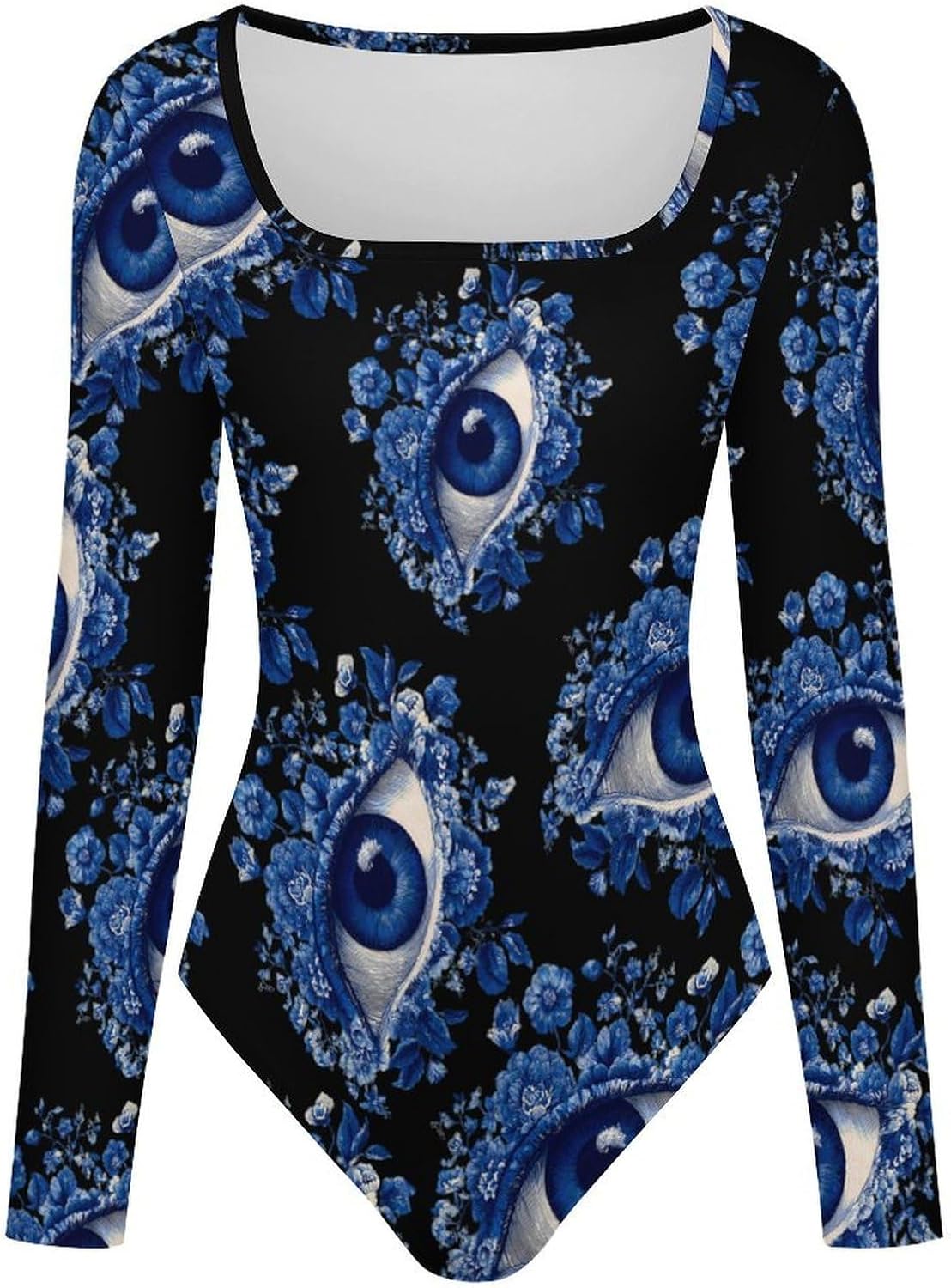 Boho Eye Women's Bodysuits Long Sleeve Top 5XL