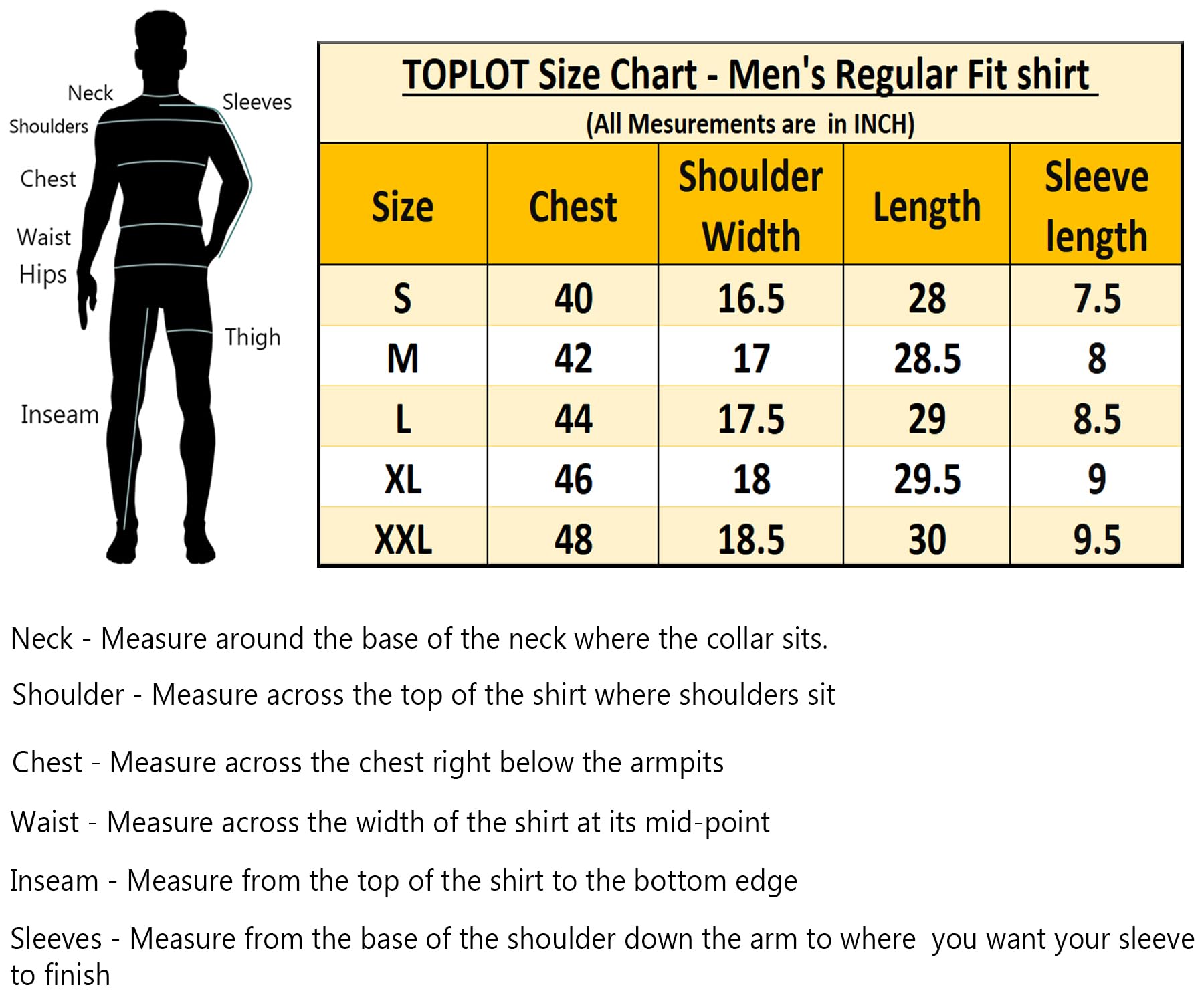 TOPLOT Camicia da uomo vestibilità regolare | Camicia da uomo (5260)