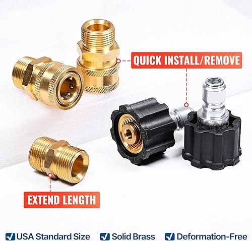 Miniatura 6 de YAMATIC - Manguera de lavadora a presión súper flexible de 25 pies para reemplazo de lavadora eléctrica, extensión resistente a torceduras