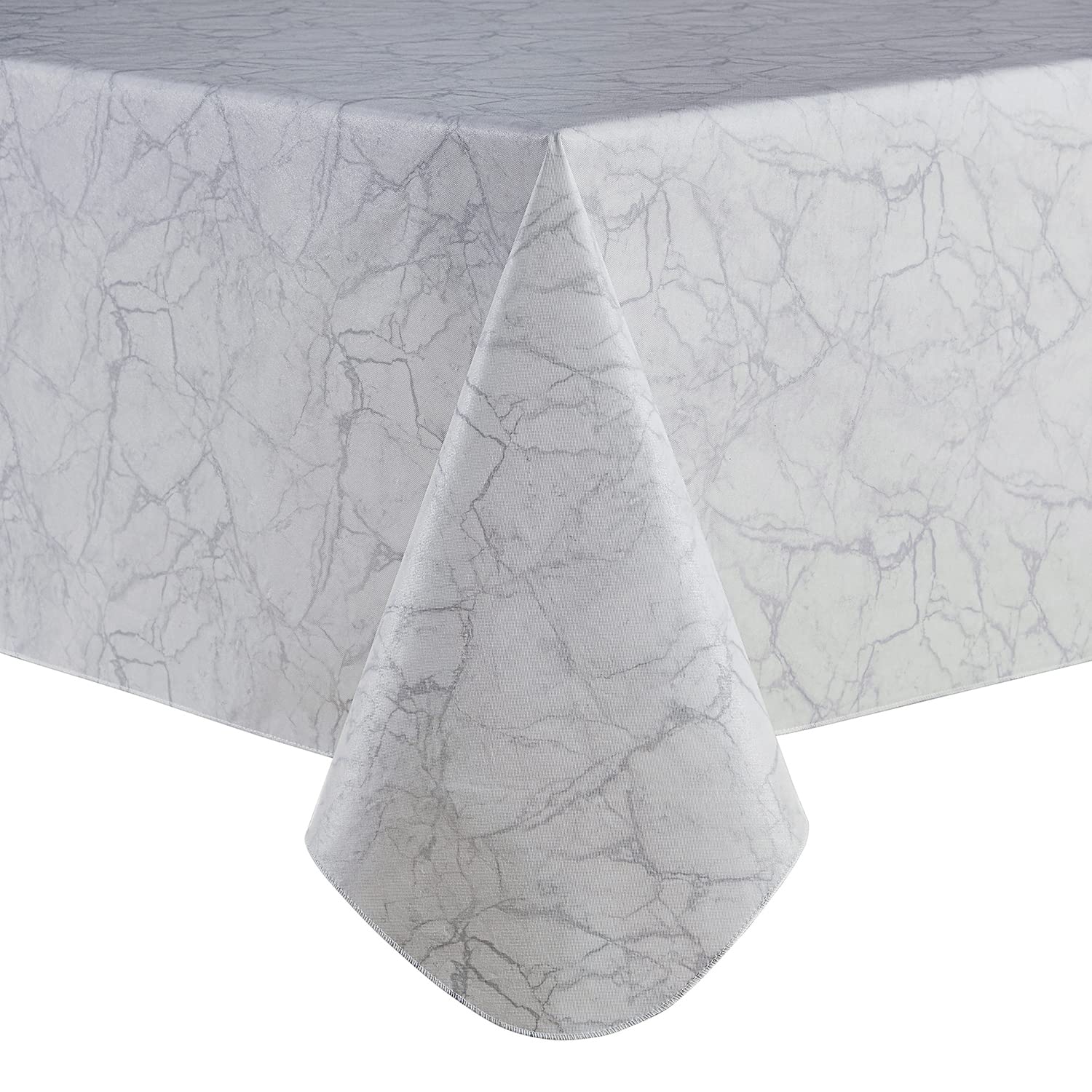 Nappe rectangulaire en vinyle PEVA CLOROX 152x259 cm motif marbre