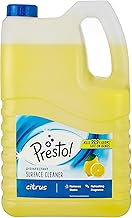 Amazon Brand - Presto! Disinfectant Surface & Floor Cleaner | Citrus | 5 Litre | Kills 99.9% Germs | Suitable For Floor & Bathroom Surfaces Like Ceramic, Marble, Granite, Mosaic