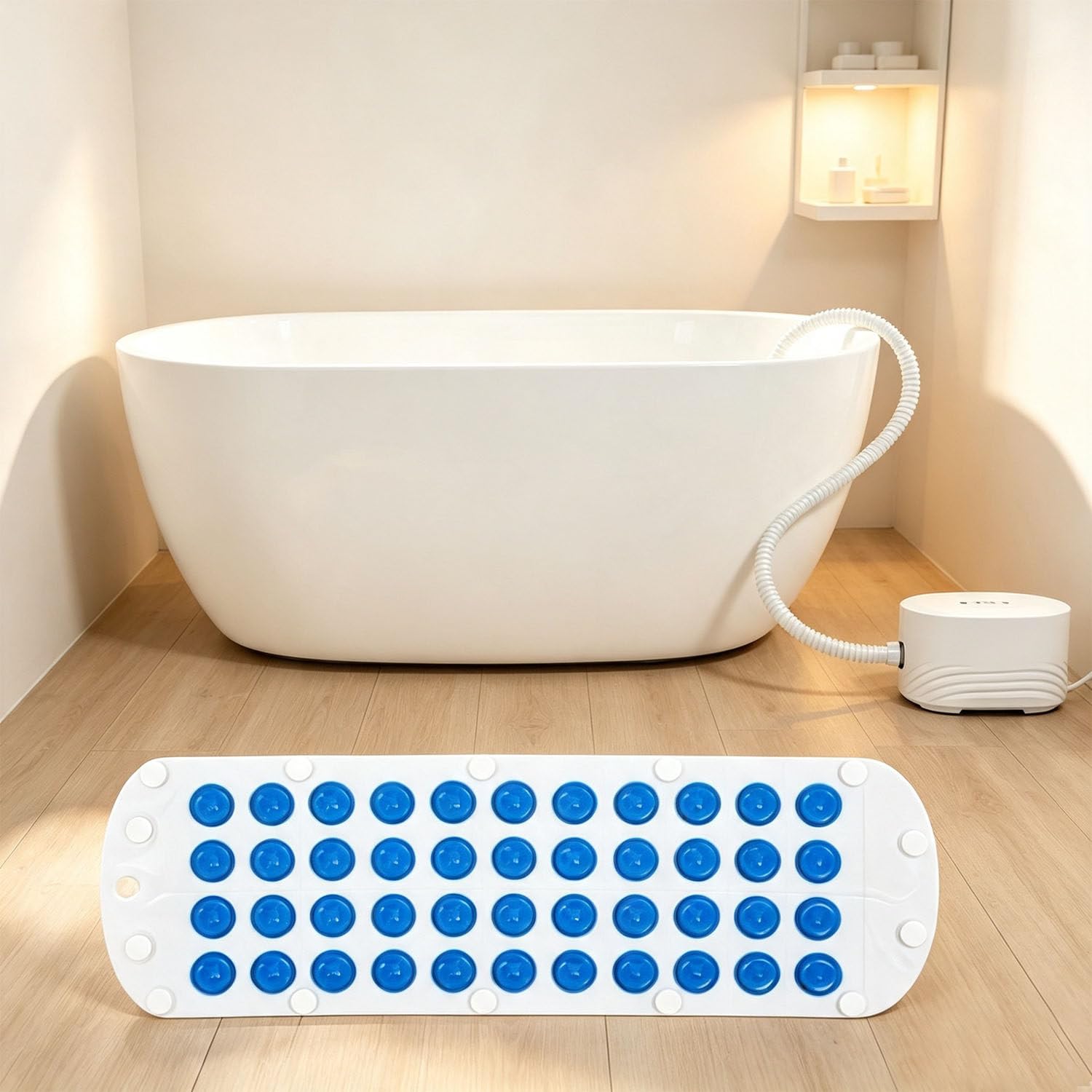 DowPie Adjustable Bubble Spa Mat, Fits Up To 59 Inch Bathtubs 110v