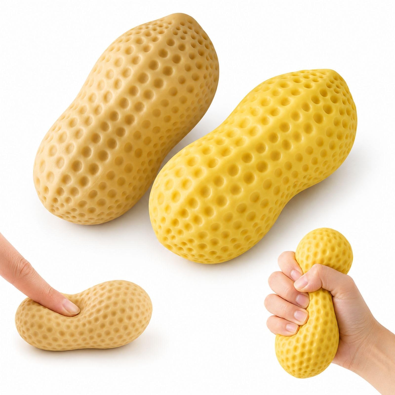2PCS Peanut Squeeze Beige Yellow for Desk Use