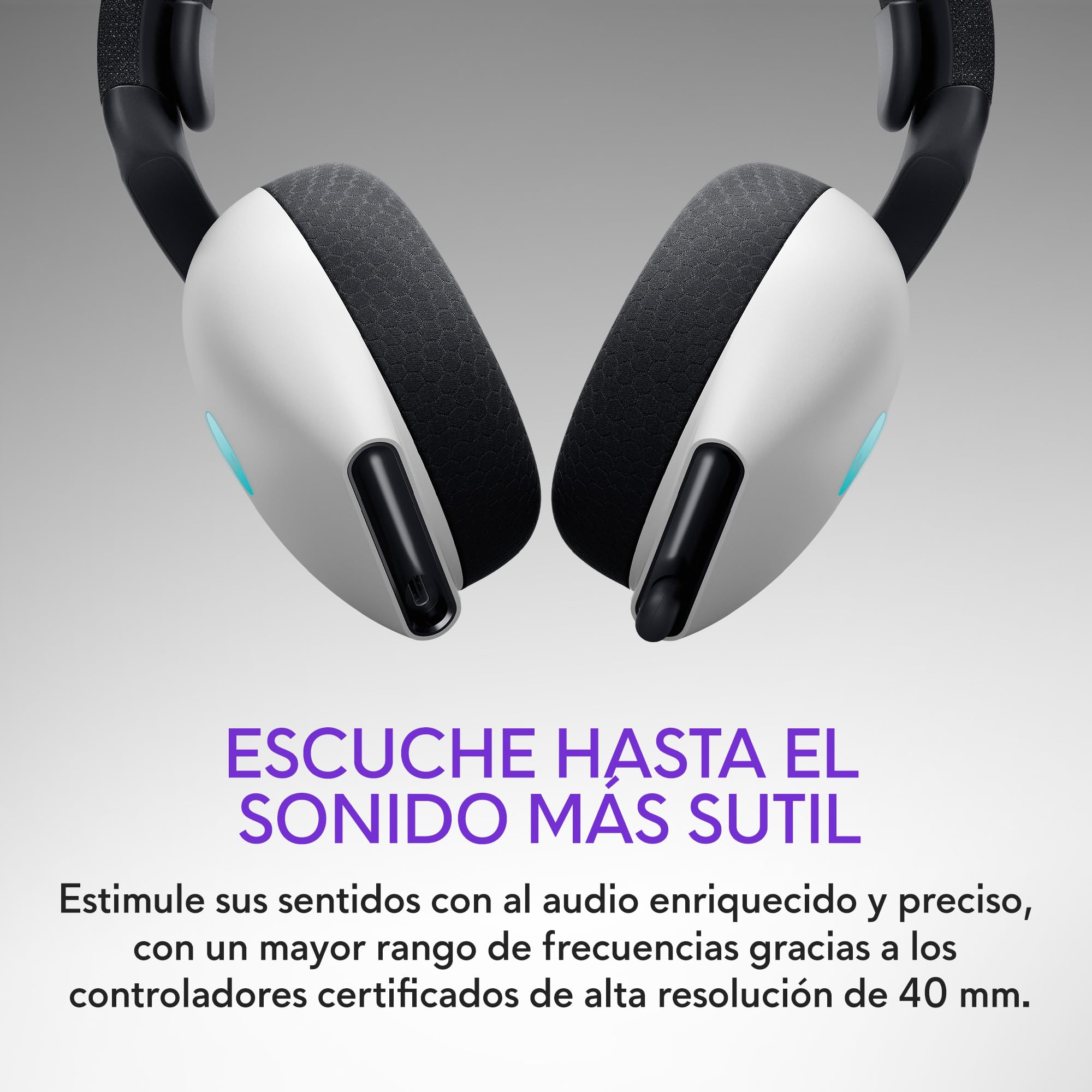 Alienware Dual Mode Wireless Gaming Headset - AW720H (Lunar Light)