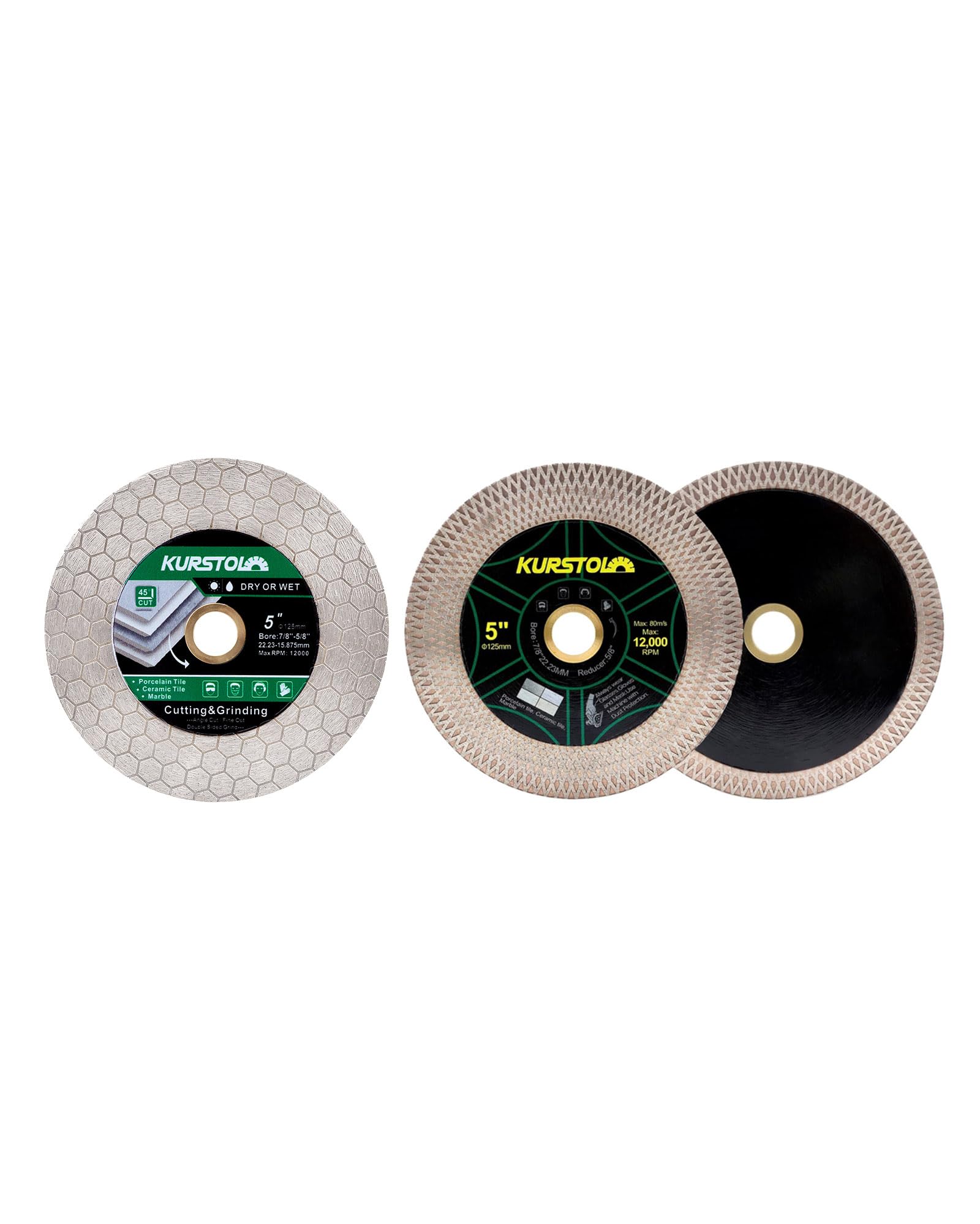 Diamant-Trennscheibe - 125mm und KURSTOL Diamant-Trennscheibe - 2 Stück