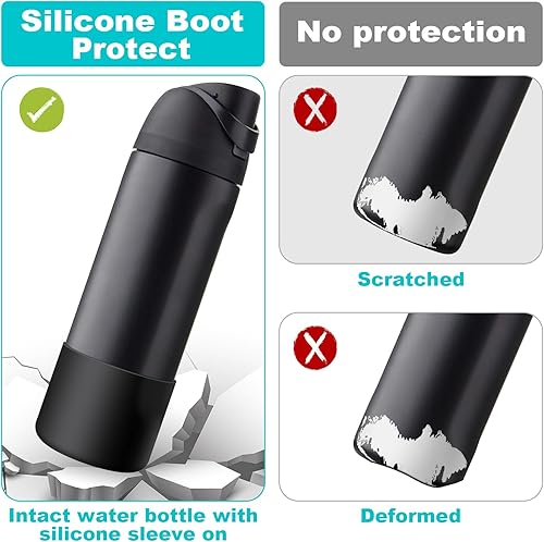 Vista 109 de 2PCS Silicone Water Bottle Boot for Owala 24oz 32oz 40oz, Anti-Slip Protective Sleeve Bottom Bumper Protector for FreeSip, Twist, and Flip Stainless