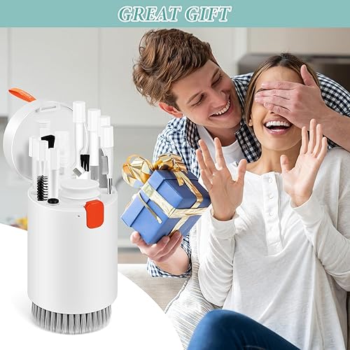 Miniatura 7 de FYY Kit limpiador de teclado para teléfono, laptop, spray de limpieza de pantalla de computadora 20 en 1, multiherramienta, dispositivo electrónico,