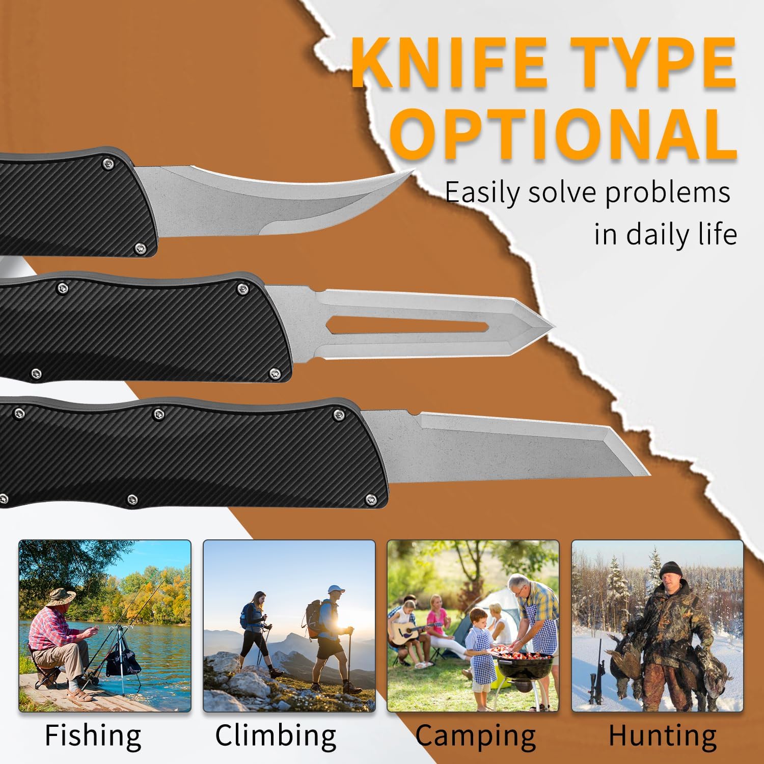 Aluminium Alloy Utility Knife Box Cutter, Folding Edc Pocket Knife with 4Pcs Different Blades, Ideal Gifts for Men Women