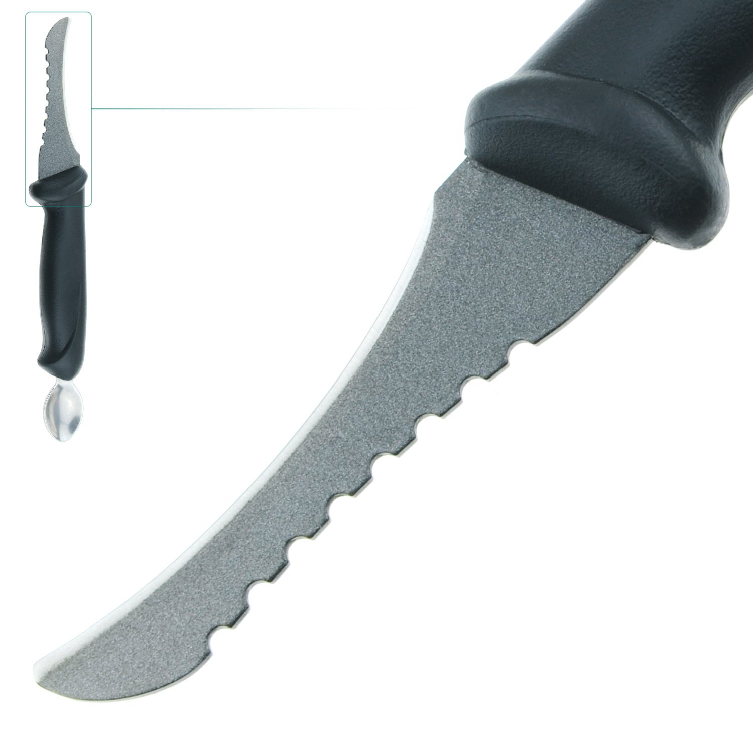 Marttiini Angel-Messer, Full-Tang Klinge, Martef beschichtet, 3 in 1 Fischmesser zum Entschuppen, Zerlegen & Ausnehmen - Fish Cleaner Knife 175019 C