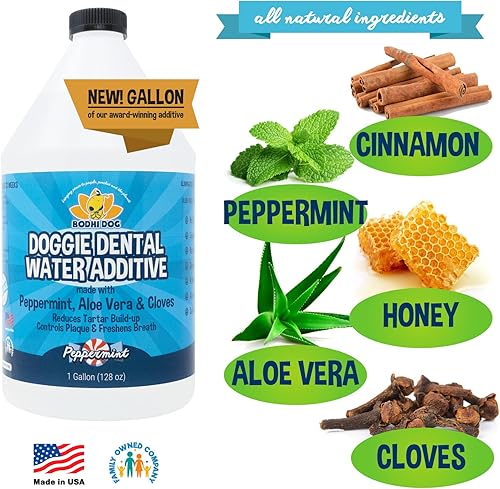 Miniatura 11 de Bodhi Dog Aditivo de agua dental de menta para perros y cachorros, refresca el aliento, reduce el sarro, promueve encías saludables, cuidado bucal