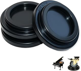 Heavy Duty Piano Floor Protectors,3 Pcs Pure Rubber Caster Cups
