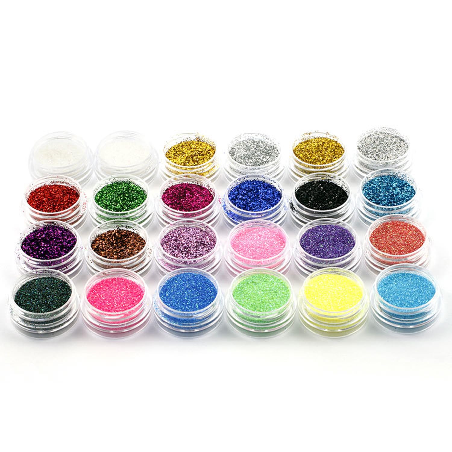 24 Color Body Glitter Set, Fine Nail Glitter, Suitable for Holiday Makeup, Cosmetics, Cosmetic Glitter for Body Nails Face Hair Eyeshadow Lip Gloss Making
