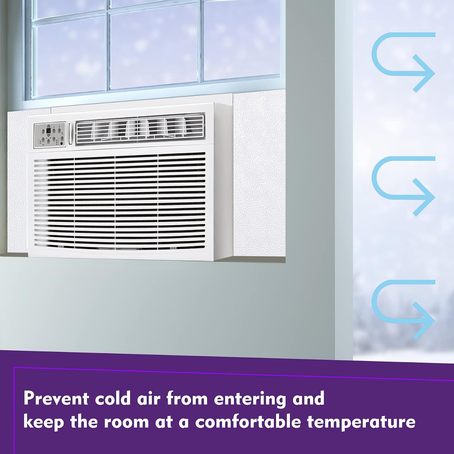 Mxclimate Window Air Conditioner Foam Insulation Panel 17 in,Good Sealing AC Side Panels Window Insulation Kit for Window AC for All Season Protection,Pack of 2