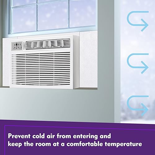 Miniatura 5 de Mxclimate Panel de aislamiento de espuma para aire acondicionado de ventana, 17 pulgadas, buen sellado, paneles laterales de CA, kit de aislamiento