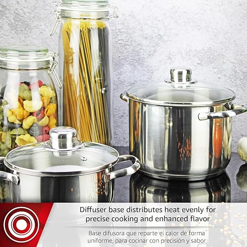 Miniatura 5 de MAGEFESA Dux - Juego de utensilios de cocina de acero inoxidable de 7 piezas, hechos de acero inoxidable 1810, apto para todo tipo de estufas, fácil