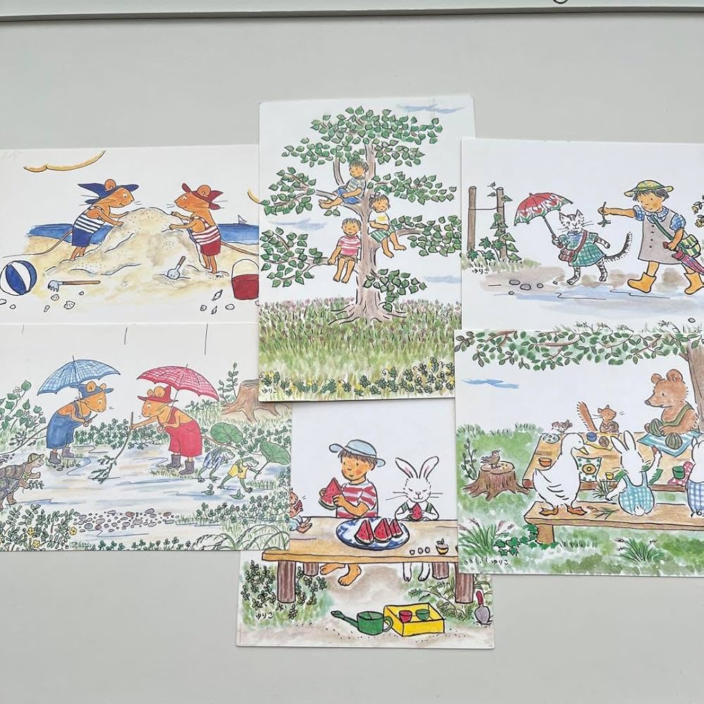 Amazon | ポストカード 絵葉書6枚 児童書ぐりとぐら | ポストカード