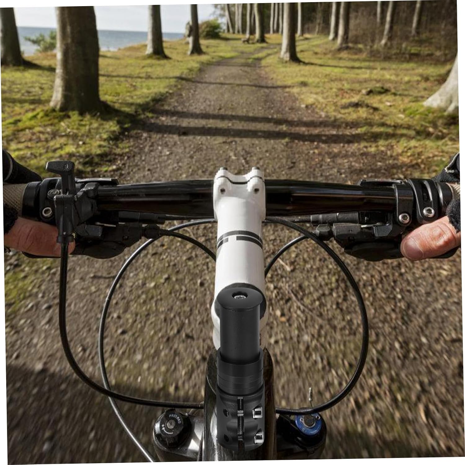 Mikinona Bike Fork Stem Extender Adjustable Handlebar Riser for Mountain and Road Bikes 1.5-Inch Height Increase Sturdy Aluminum Suitable for Cyclists and Commuters