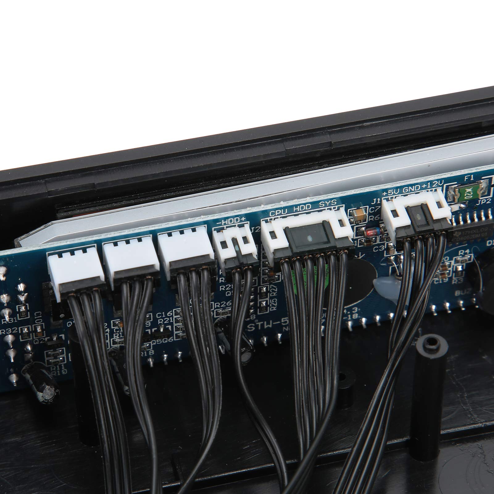 Controller di velocità della Ventola per Computer con Pannello LCD STW?5023 da 5,25 Pollici con Controllo della Temperatura CPU/HDD/SYS Migliora le Prestazioni del Tuo PC con