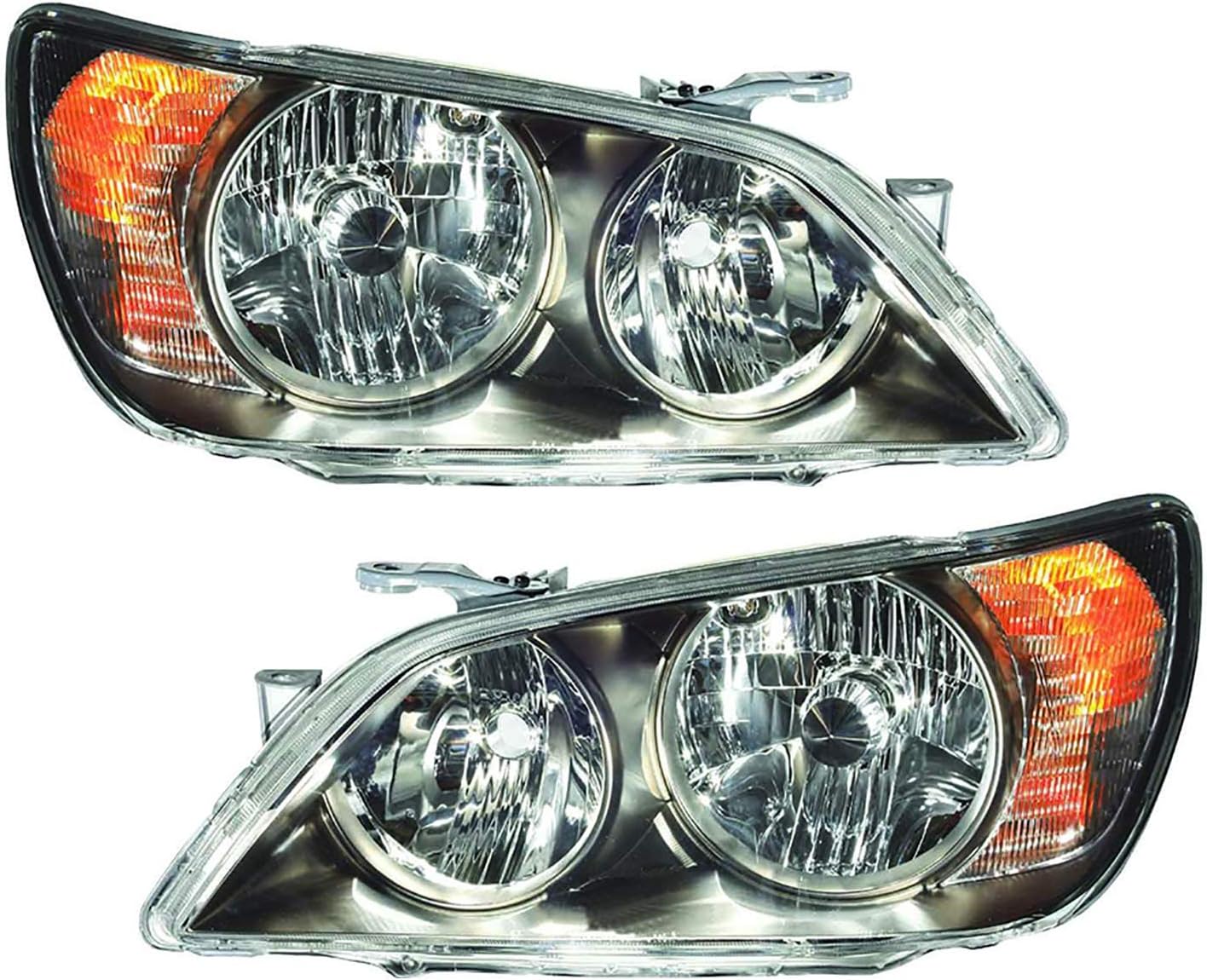 Gold Shrine For Lexus IS300 Headlights Lamps Set 2004 2005