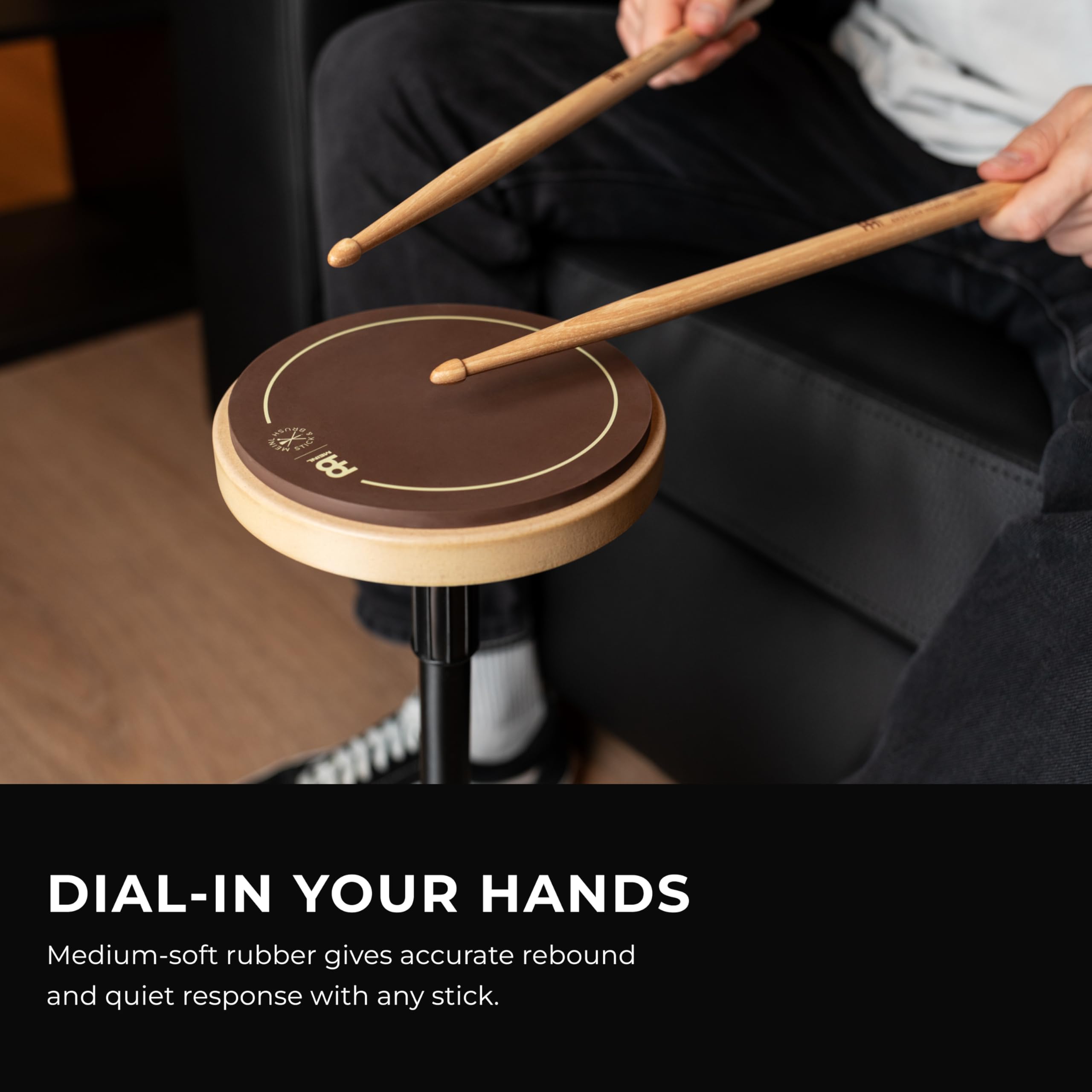 Meinl Stick & Brush 6 Zoll Practice Pad - Drum Übungspad - Schlagzeug Zubehör (SB508)