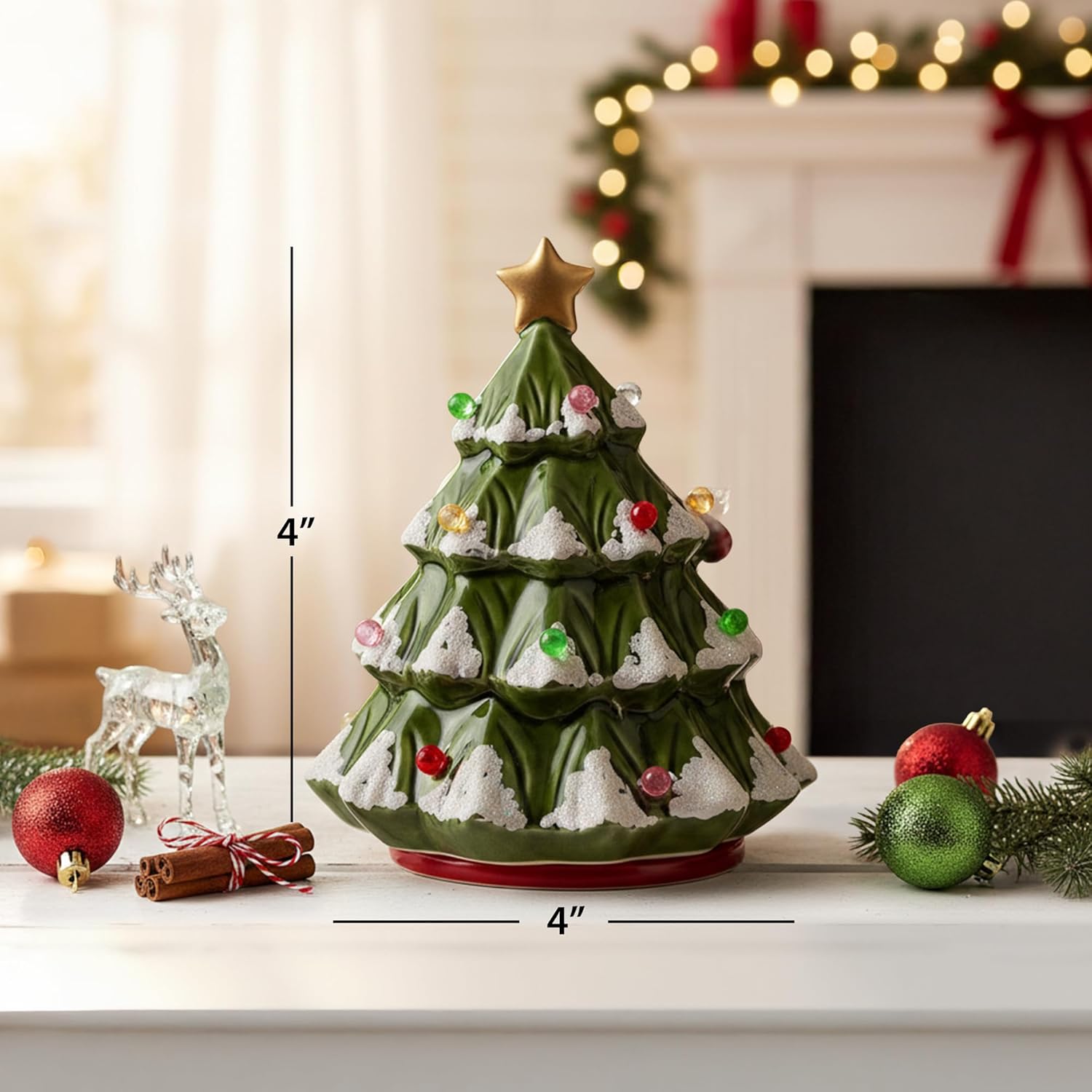 Scentsationals Christmas Wax Warmer, Wax Melt Warmer for Scented Melts - Holiday Collection Tannenbaum Tree - for Fragrance Cubes and Tarts
