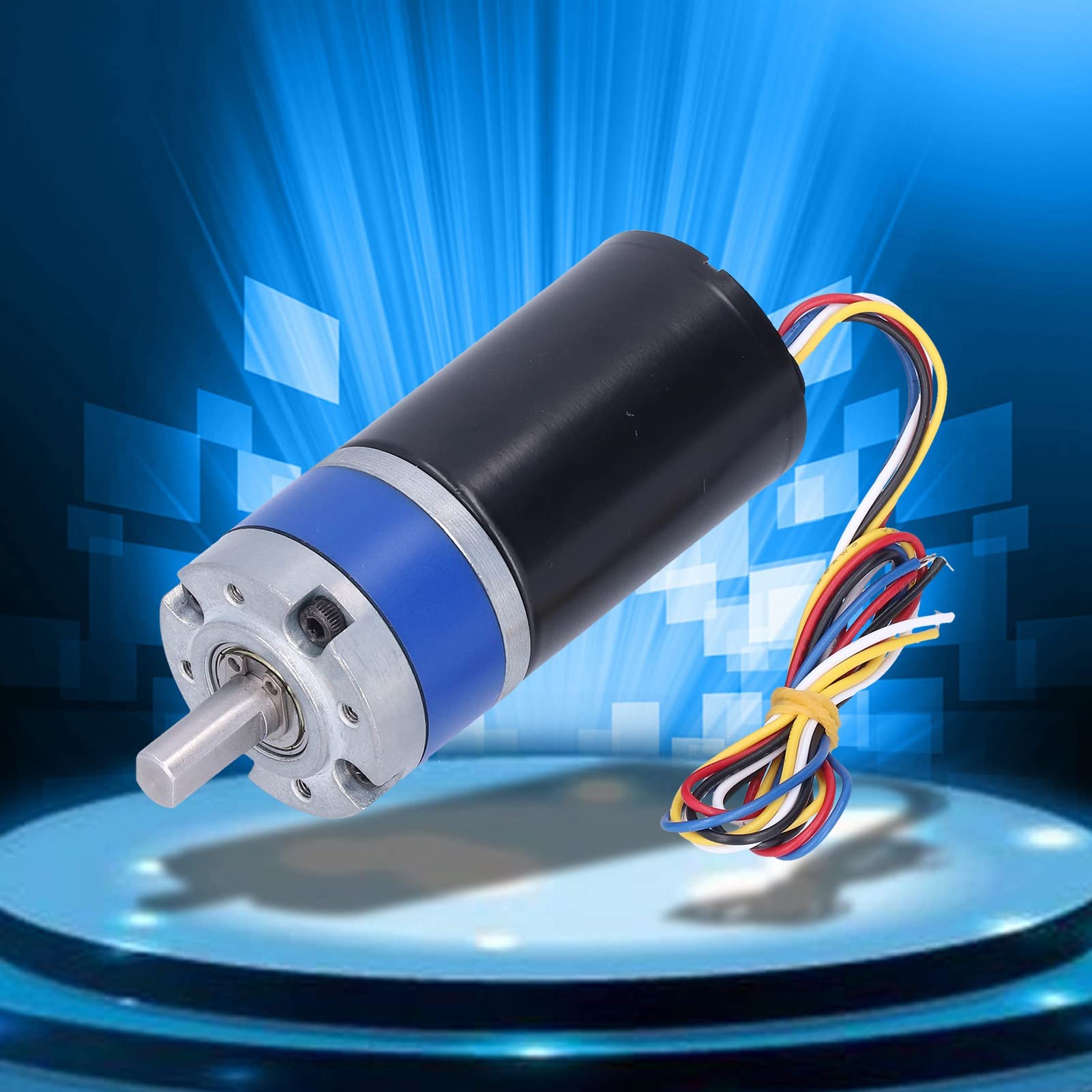 Motor de Reducción de Velocidad sin Escobillas DC24V con Controlador para Instrumentación y Monitoreo de Seguridad Engranaje Totalmente de Acero 1 Unidad (1600RPM)