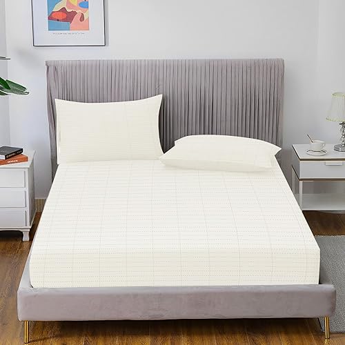 Grounding - Sábana bajera ajustable con cable de tierra, sábanas de tierra tamaño California King, 5% fibra plateada y 95% fibra de algodón, sábana