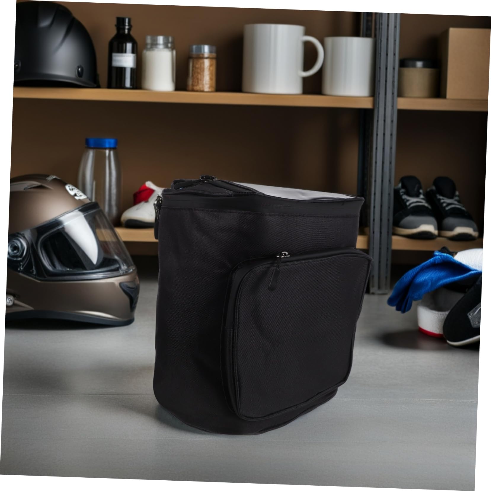 Gatuida Bolsa para Casco De Bicicleta Eléctrica De Frontal con Soporte para Teléfono Bolsa De Almacenamiento para Patinete Eléctrico y Bicicleta Eléctrica