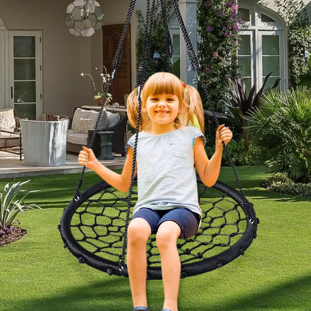Altalena da giardino, rotonda, diametro 100 cm, per esterni, fino a 100 kg