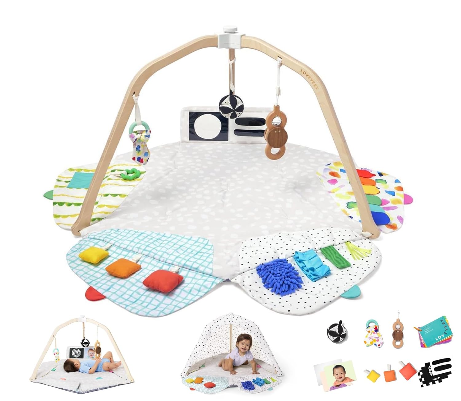 Lovevery Play Gym: Award-Winning Stage-Based Baby Activity Gym & Play Mat for Newborn to Toddler Development