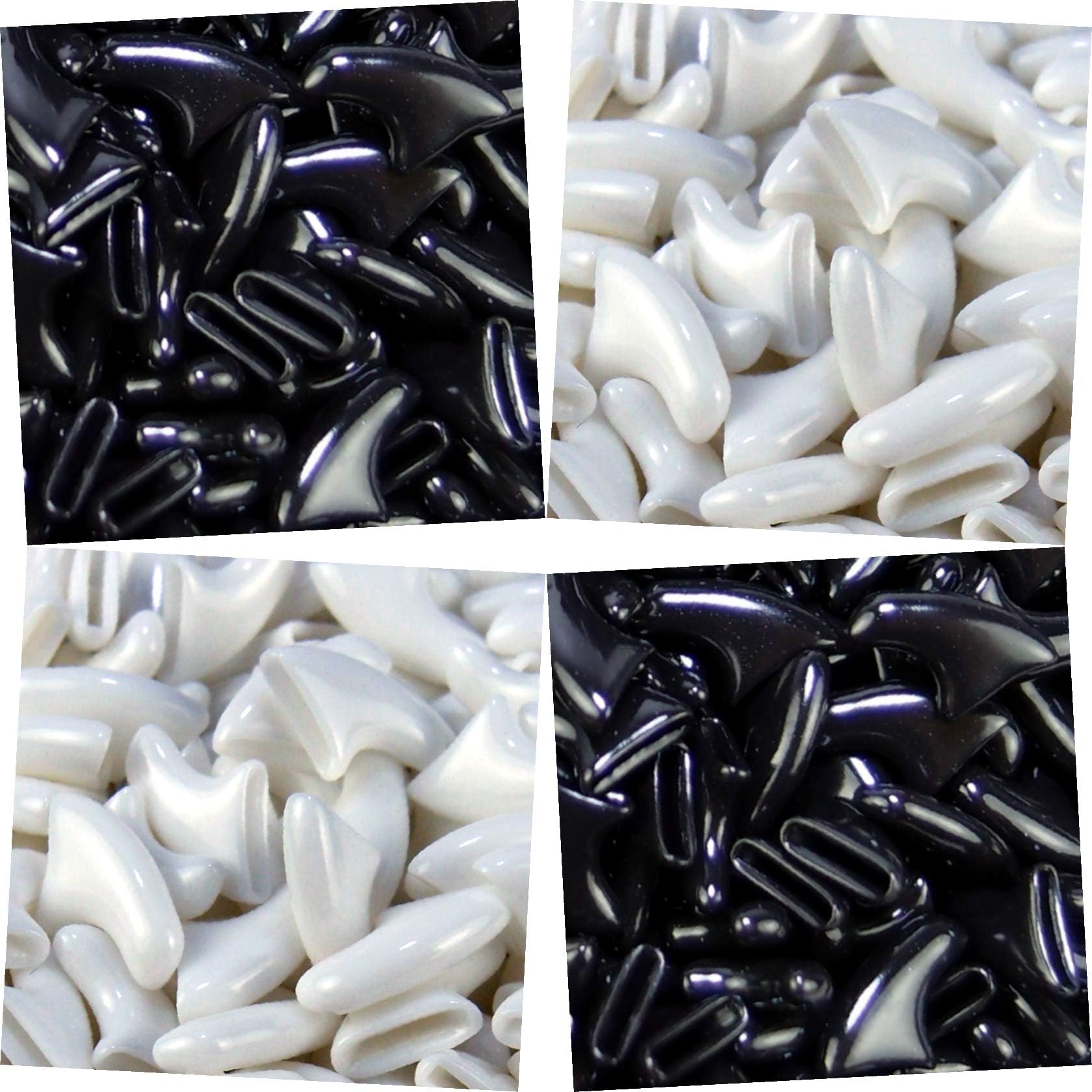 zetpo 80 pcs Cat Claw Covers | Cat Nail Caps | with Adhesives and Applicators (S, Black, White)