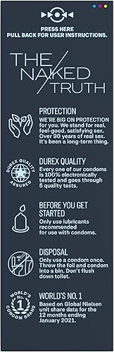 Miniatura 21 de Condones de látex natural intenso de Durex Performax, ultra finos, corrugados, hechos con lubricante para retardar.