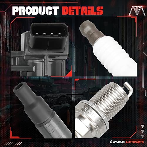 Miniatura 2 de MAYASAF Juego de 4 bobinas de encendido y bujías UF247 para Pontiac 2003-2008 Vibe, para Toyota Celica 2000-2005, Corolla 1999-2008, Matrix