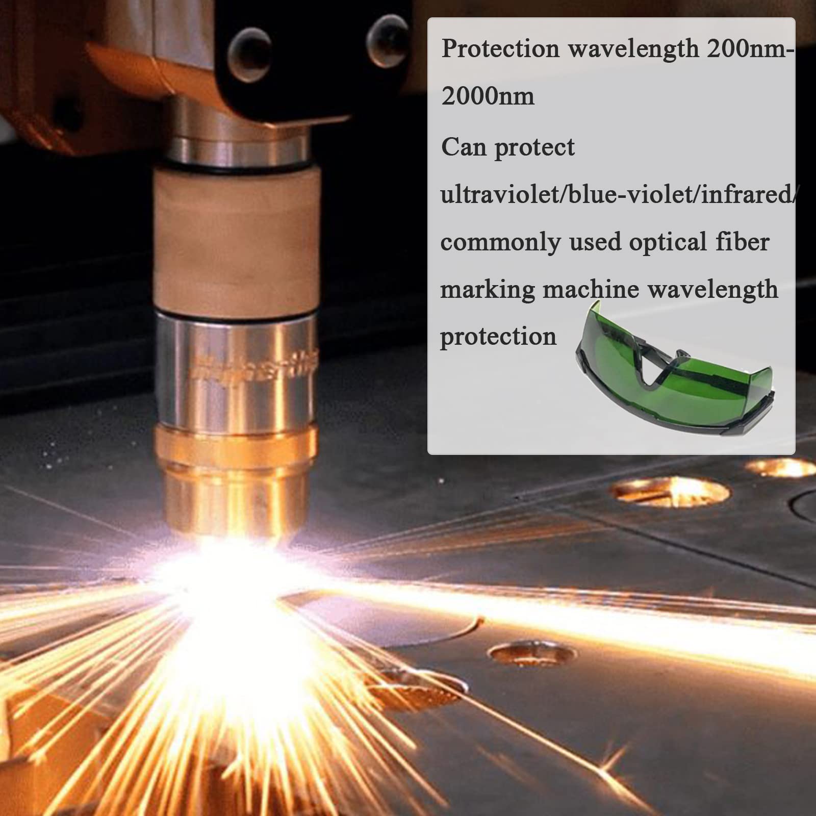 Pour IPL 200 NM-2000 NM LASSES DE SÉCURITÉ LASER Lunettes de protection UV Lunettes de protection au laser