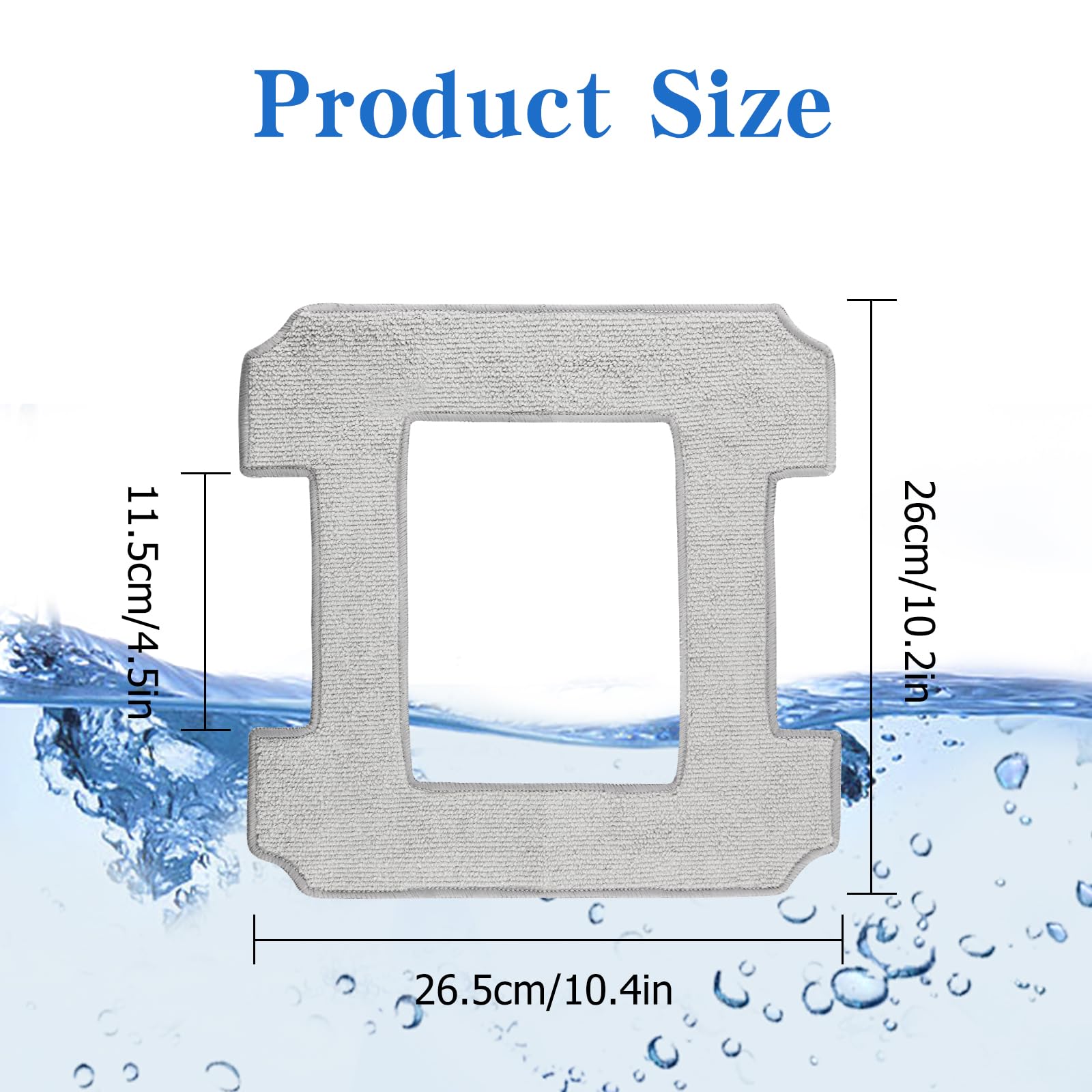 8 Pièces pour Ecovacs Winbot W2 PRO/W2 PRO Omni/W2 Omni/W2/W1 Pro/W1 Serpillère Rechange Kit, Microfibre Lingette Robot Lave Vitre pour Ecovacs Winbot, pour Nettoyage Vitre