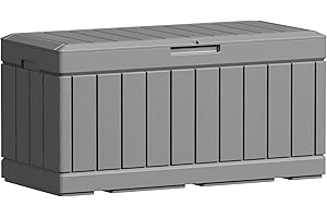 Greesum Gray Outdoor Storage Box: Secure Storage for Patio Essentials