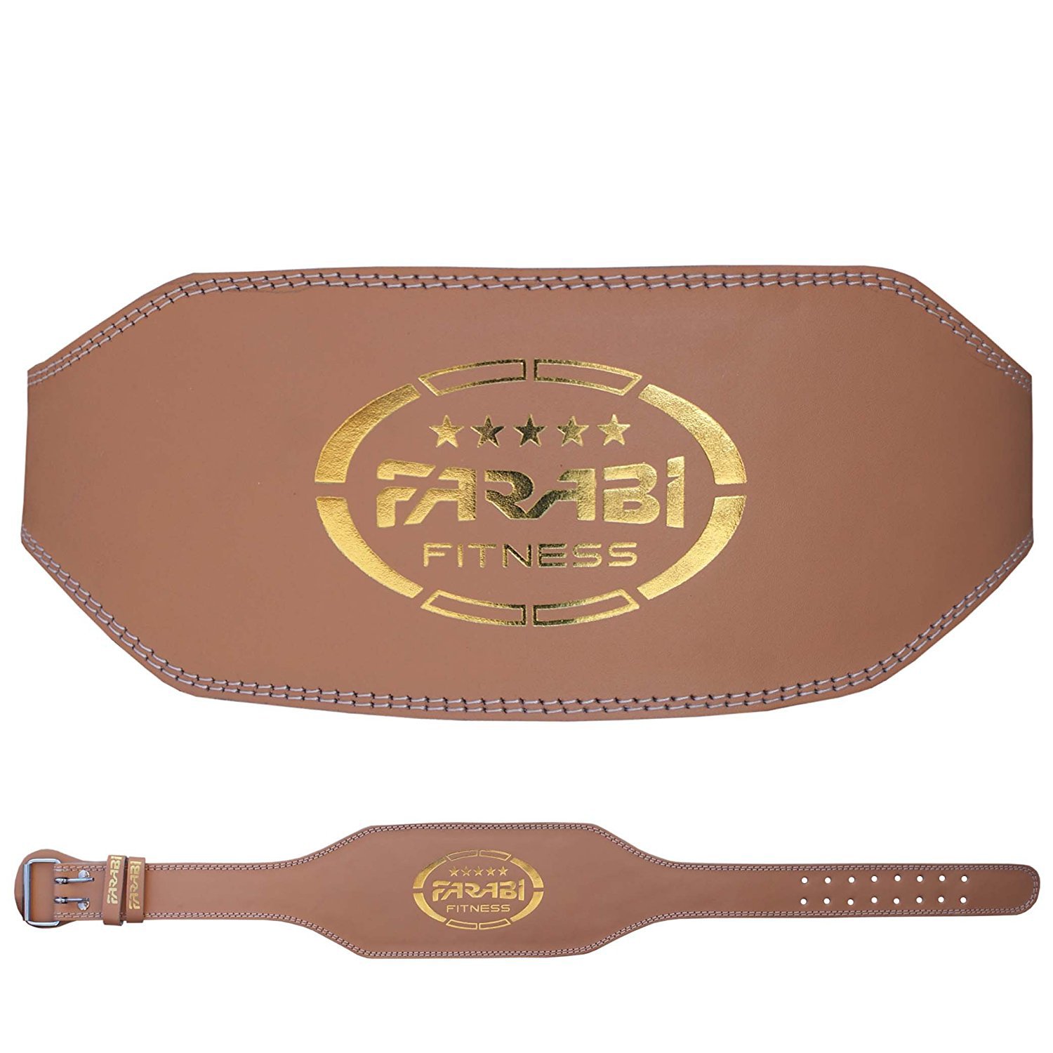Jaffick Genuine Leather Weight Lifting Belt For Men Lumbar Back Support Gym Powerlifting Weightlifting Heavy Duty Workout Training Exercise And Fitness Belt