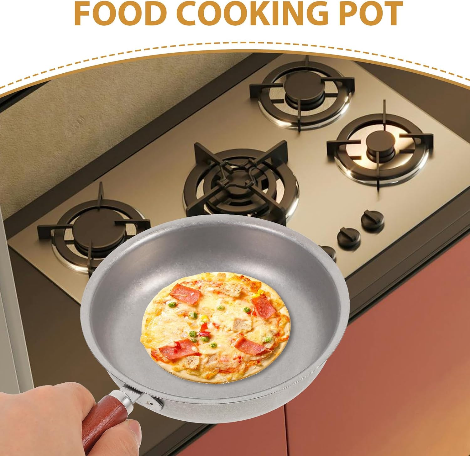 Amosfun 4.76 Inch Mini Butter Melting Pot Stainless Steel Small Nonstick Pan for Cooking Eggs Cheese Candy Oil Multi-Functional Kitchen Accessory